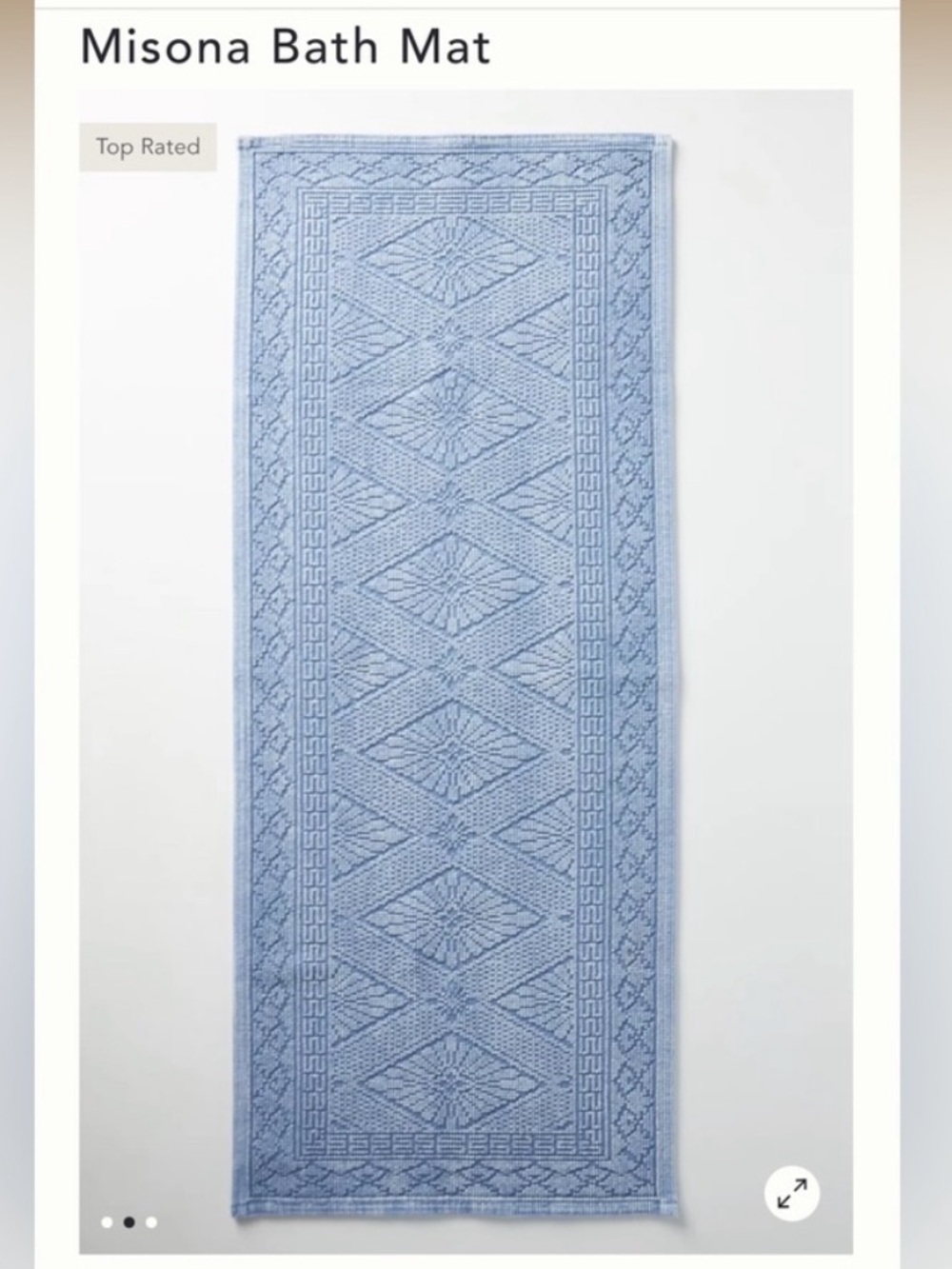 Anthropologie Misona Stonewashed Cotton Bath Mat NWT